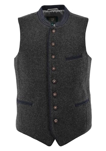 OS Trachten Trachtenweste Slim Fit Zapiu, Größe:68, Farbe:anthrazit OS Trachten Trachtenweste Slim Fit Zapiu, Größe:68, Farbe:anthrazit von OS Trachten