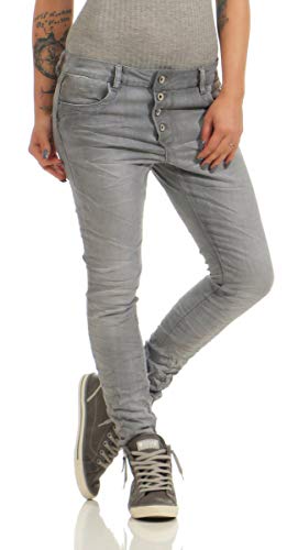 11557 Damen OSAB Jeans Röhre Hose Damenjeans Boyfriend Baggy Haremscut Knopfleiste von OSAB-Fashion