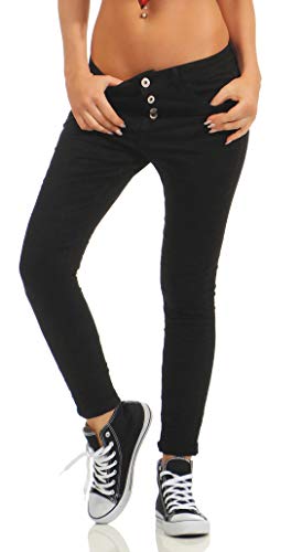 11557 Damen OSAB Jeans Röhre Hose Damenjeans Boyfriend Baggy Haremscut Knopfleiste von OSAB-Fashion