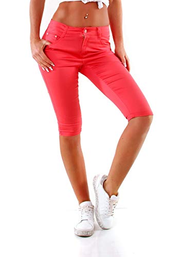 OSAB-Fashion 10749 Damen Caprihose Treggings Capri Hose Sommer Pants Slimfit Bermudas Freizeithose von OSAB-Fashion