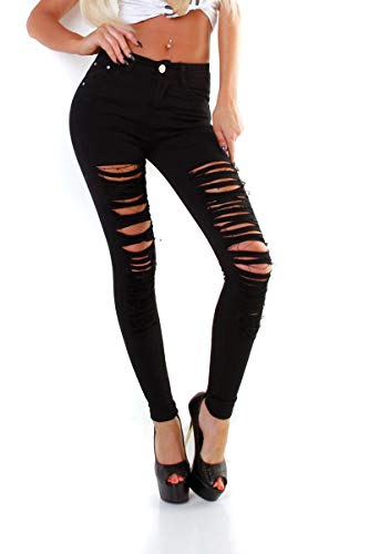 OSAB-Fashion 10840 Damen Treggings Slimline Hose Destroyed Risse Stretch Panty von OSAB-Fashion