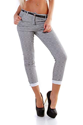 OSAB-Fashion 11293 Damen Karo Hose Treggings Chino Business Karierte Damenhose Pants Simfit von OSAB-Fashion