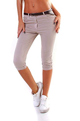 OSAB-Fashion 4272 Damen Treggings Slimline Capri Hose Sommer Pants Slimfit Wadenlang von OSAB-Fashion