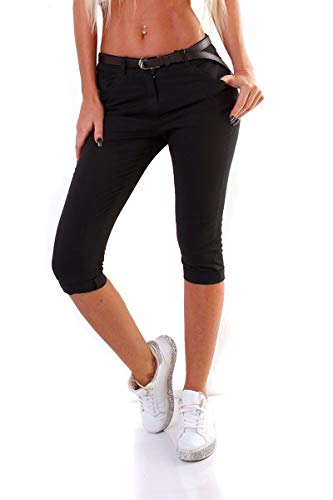 OSAB-Fashion 4272 Damen Treggings Slimline Capri Hose Sommer Pants Slimfit Wadenlang von OSAB-Fashion