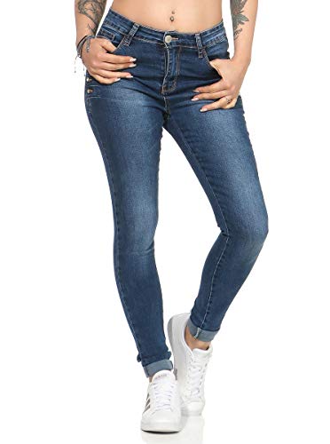 OSAB-Fashion 4635 Damen Jeans Hose Skinny Röhre High-Waist Slimfit Stretch Denim Übergrößen von OSAB-Fashion