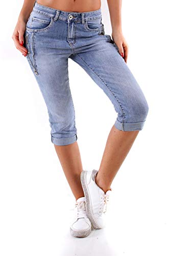 OSAB-Fashion 4894 Damen Jeans Röhre Hose Boyfriend Haremscut Knopfleiste Slimfit von OSAB-Fashion
