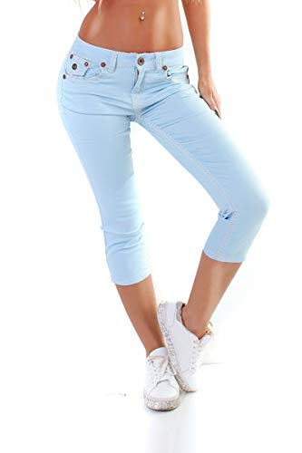 OSAB-Fashion 4951 Damen Jeans Hose Capri-Style 7/8-Länge Skinny Slimfit Low-Waist von OSAB-Fashion