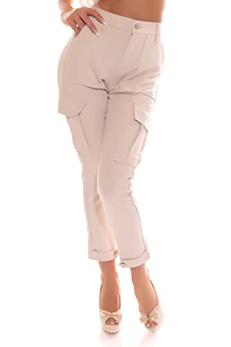 OSAB 14435 Damen Cargo Hose Regularfit High-Waist Baumwollhose Chino von OSAB