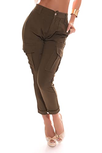 OSAB 14435 Damen Cargo Hose Regularfit High-Waist Baumwollhose Chino von OSAB