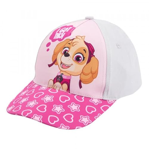 OSAB 3808 Fashion Kinder Cap Baseball Cap Kappe Basecap PAW Patrol Skye Everest Mädchen. (Grau-Rosa, OneSize) von OSAB