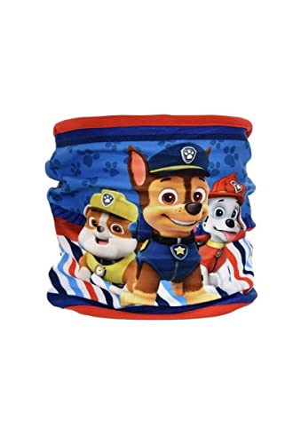 OSAB 44002 Kinder Schlupfschal Schal gefüttert PAW Patrol Rescue Team Verschiedene Motive (4-blau-rot) von OSAB