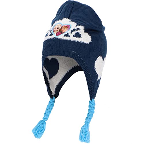 OSAB 44011 Kinder Baby Beanie Winter-Mütze Ohrenschützer Frozen Die Eiskönigin (as3, Numeric, Numeric_52, 2-dunkelblau, 52) von OSAB