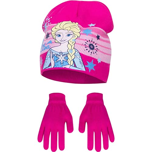 OSAB 44012 Kinder Baby Set Beanie Mütze Handschuhe Frozen Die Eiskönigin (3-pink, 52cm) von OSAB