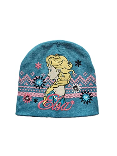 OSAB 44018 Kinder Beanie Mütze DISNEY FROZEN Die Eiskönigin Anna Elsa (3-eisblau, 52cm) von OSAB