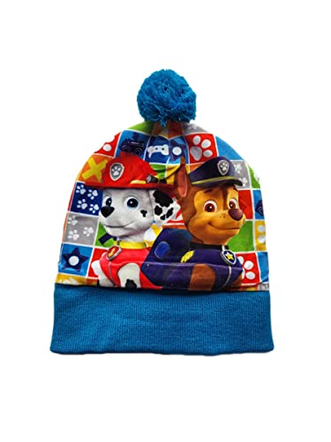 OSAB 44024 Kinder Beanie Bommel Mütze PAW Patrol Rescue Team Chase Marshall (blau, 52cm) von OSAB