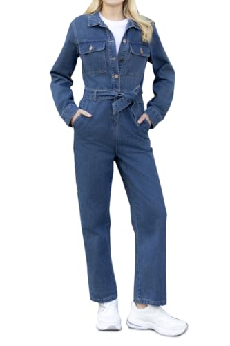 OSAB 88093 Casual Damen Jeans Hose Overall Einteiler Jumpsuit Denim Pants Slim Pants von OSAB