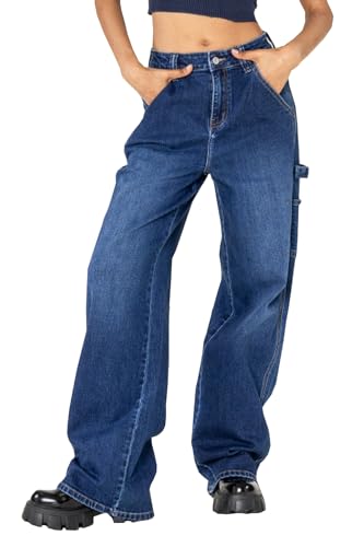 OSAB 88099 Casual Damen Jeans Hose Bootcut Wide Leg High Waist Denim Pants von OSAB