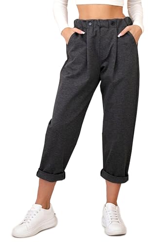 OSAB 88117 Damen Hose Chino Regulat fit Gummizug High-Waist Pants von OSAB