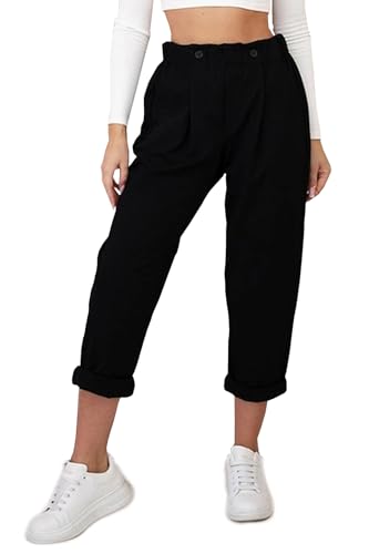 OSAB 88117 Damen Hose Chino Regulat fit Gummizug High-Waist Pants von OSAB