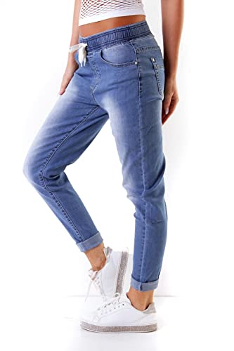 OSAB N10069 Damen Jeans Hose Boyfriend Haremsjeans Gummibund Jogg-Style Pants von OSAB