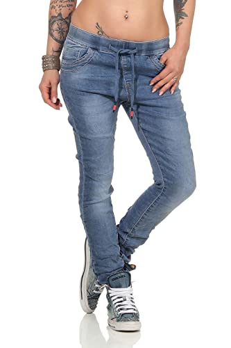 OSAB N11589 Damen Jeans Hose Boyfriend Haremsjeans Gummibund Jogg-Style Pants von OSAB