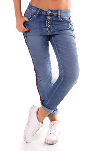 OSAB N4411 Damen Jeans Röhrenjeans Hose Stretch-Denim Baggy Boyfriend Übergrößen von OSAB