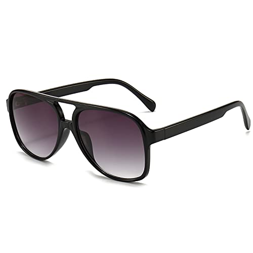 OSAGAMA Vintage Retro Sonnenbrille Gelb Getönte Brille für Damen Herren (Grau) von OSAGAMA