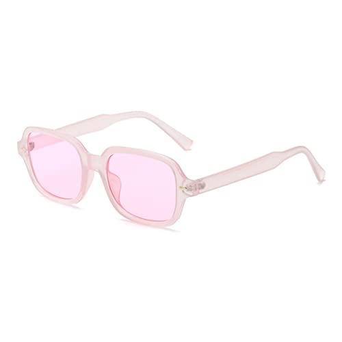 OSAGAMA Vintage Retro Sonnenbrille für Damen Herren Fashion Square Sonnenbrille Fashion Rosa von OSAGAMA