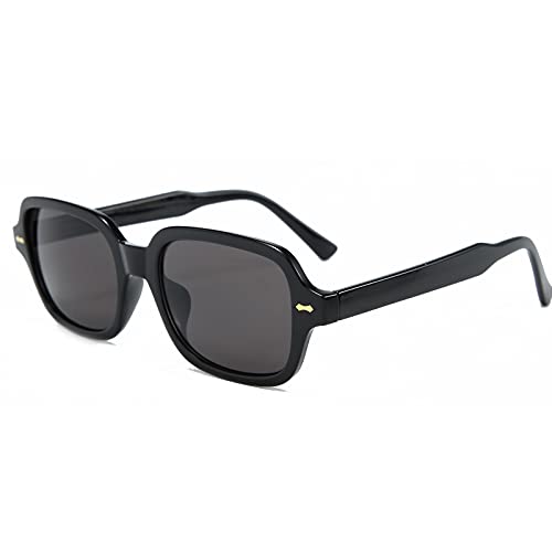 OSAGAMA Vintage Retro Sonnenbrille für Damen Herren Fashion Square Sonnenbrille Fashion Schwarz von OSAGAMA