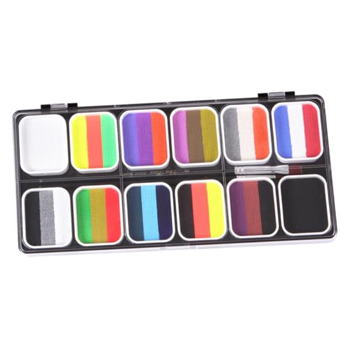 OSALADI 1 Satz Farbiges Gesichtsmalset Waschbare Profipalette für Festivals Partys Sicheres Körpermalen für Schnelltrocknend Hautfreundlich für Halloween und Karneval von OSALADI