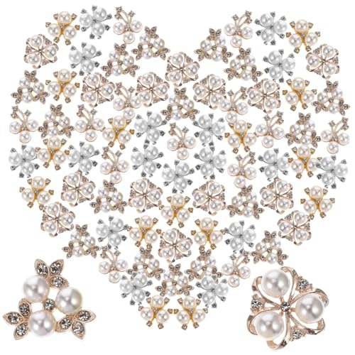 OSALADI 1 Satz Haarschmuck Brautjungfern Haarzubehör Kleine Perlenhaarspangen Clips Haarstifte Hochzeit Haarspangen Für Mädchen Haarspange Mit Blumendesign Haarklammern Legierung 50 Stück von OSALADI