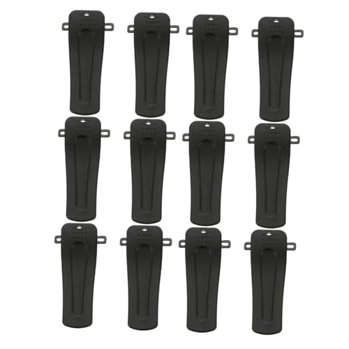 OSALADI 1 Satz - -Ordner Mikrofon-empfängergürtel Clip Für -Wege-radios Leinenhalter Gürtelhalterungen Mikrofongurt Elastisch Gürtelklemmen Gürtelschnalle Plastik Black 12st von OSALADI