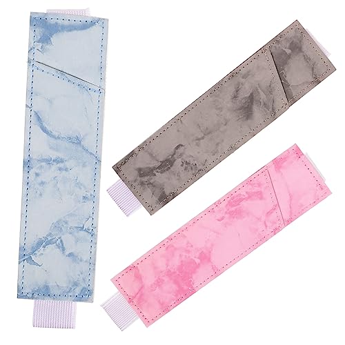 OSALADI 3stücke Elastische Band Stifthalter Für Notizbuch Stifthülle Aus Leder Mit Gummiband Stifttasche Für Journal Bleistifthalter Mit Elastischem Band Stifthaltertasche Für Stiftversorg von OSALADI