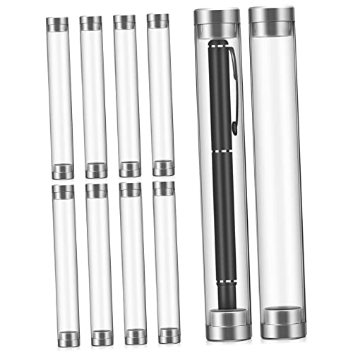 OSALADI 1 Satz Zylindrische Stiftbox Einzelstiftvitrinen Einzelne Federtasche Stiftrohr Einzelner Stift Stiftaufbewahrungsröhrchen Behälter Für Stifttuben Federmäppchen Acryl 10 Stück von OSALADI