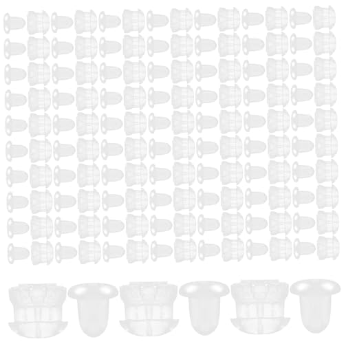 OSALADI 1 Schachtel Transparente Ohrstecker Verschlüsse Hautfreundlichem Material Stabile Ohrringstopper für Damen Teiliges mit Mittleren und Hamburger Ohrsteckern Einfaches Aufsetzen und von OSALADI