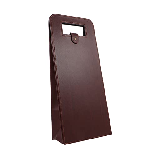 OSALADI Rotwein Flaschentasche Leder Wiederverwendbare Weintragetasche für Zwei Flaschen Robust und Langlebig Geschenktasche für Partys und Besondere Anlässe von OSALADI