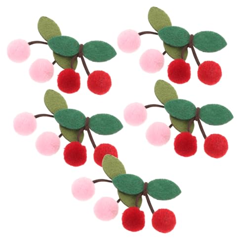 OSALADI 10 Stück Kirsch Haarspangen Haarspange Kirsch Haarschmuck Obst Haarnadel Süße Haarschmuck Kirsch Haarnadel Süße Haarnadeln Garn von OSALADI