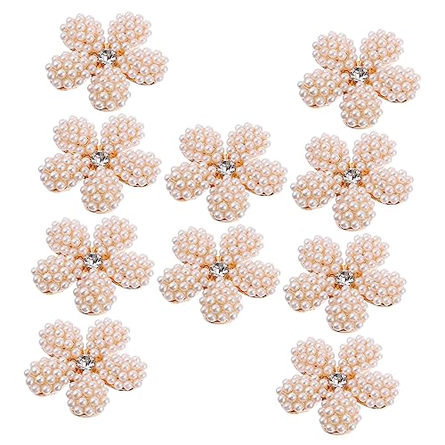 OSALADI 10 Stück Perlenblüten Haaraccessoires DIY Kleidung Dekorationen Bastelbedarf Schmuckzubehör für Kreative Projekte von OSALADI
