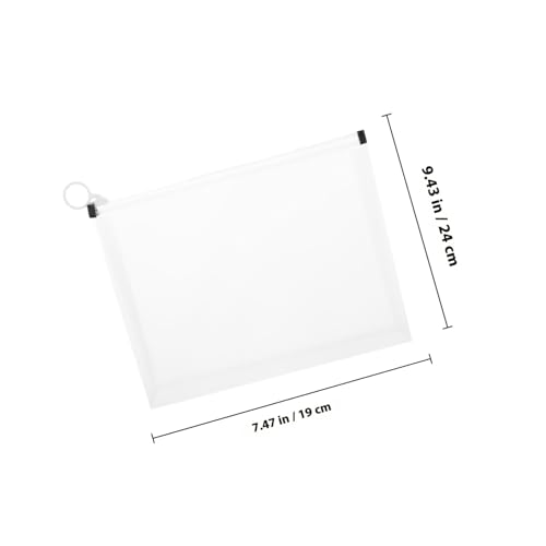 OSALADI 10 Stück Teiliges Transparente Verstärkte Dokumententaschen mit Großem Fassungsvermögen Multifunktionale Aufbewahrungstasche für Stifte Papiere Büro und Schule Praktische von OSALADI