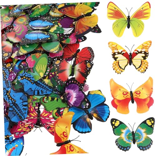 OSALADI 100 Stück Schmetterlings Broschen Anstecker Vintage Brosche für Damen Material zur Dekoration von Kleidung Taschen und Leicht und Langlebig von OSALADI