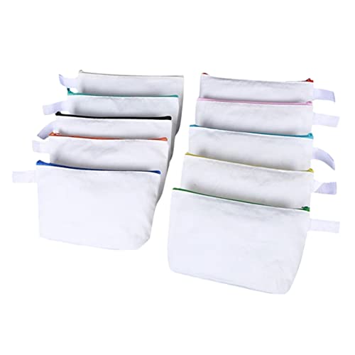 OSALADI 10stücke Canvas-reißverschlusstaschen Kosmetiktasche Make-up Taschen Beutel Aus Segeltuch Für Kosmetika Toilettenartikel Lotionen Snacks Stifte Reisen Organizer Mit Zipper Blank OSALADI 10stücke Canvas-reißverschlusstaschen Kosmetiktasche Make-up Taschen Beutel Aus Segeltuch Für Kosmetika Toilettenartikel Lotionen Snacks Stifte Reisen Organizer Mit Zipper Blank von OSALADI