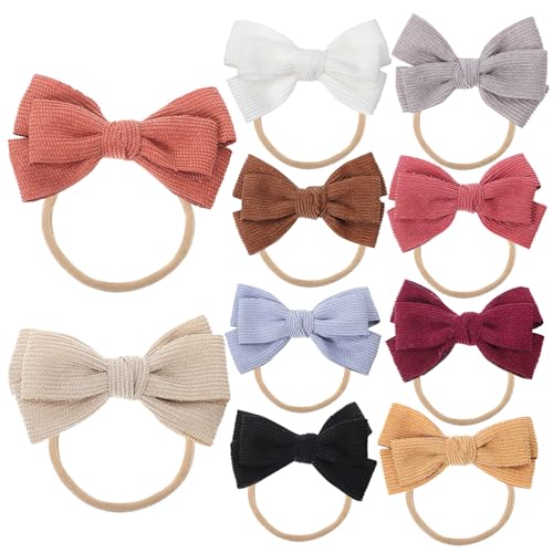 OSALADI 10stücke Babyschleifen Für Neugeborene Mädchen Stirnbänder Haarschleifen Stirnbandschleifen Nylon von OSALADI