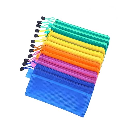 OSALADI 12stücke Wasserdichter Dokumentenbeutel Aus PVC Im Format Reißverschlusstasche Schreibwarentasche Tragbar Für Büro Und Schulbedarf Zufällige Farbe von OSALADI