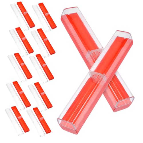 OSALADI 12 Stück Stiftboxen aus Kunststoff Halbtransparent Praktische Bleistift Halter Stift Aufbewahrung für Schüler und Stiftliebhaber von OSALADI