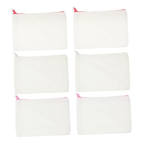 OSALADI 12 Stück Teiliges Canvas Stiftemäppchen Quadratisch Einfarbig Leichte Federtasche mit Reißverschluss Großes Fassungsvermögen Robustes Schreibwaren Organizer für Zufällige Farbe von OSALADI
