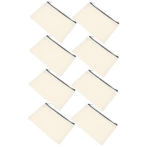 OSALADI 12 Stück Teiliges Canvas Stiftetui mit Reißverschluss Leichte Strapazierfähige Federmäppchen Vielseitig als Kosmetik oder Stifttasche für DIY Dekoration und Reisen von OSALADI