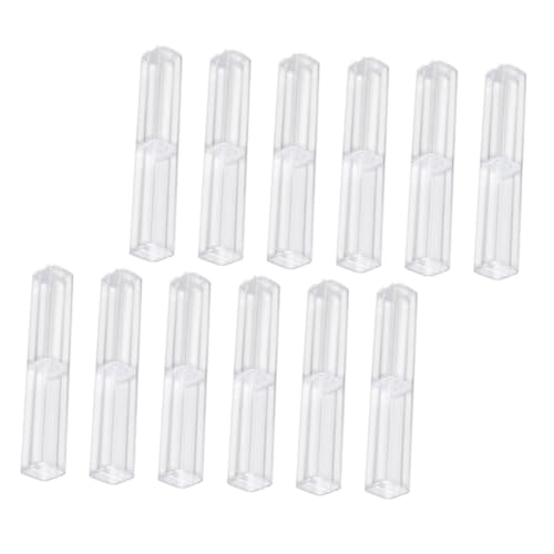 OSALADI 12 Stück Transparente Rechteckige Stiftebox Tragbarer Federmäppchen Organizer Langlebiger Pen Holder für Schüler und Schreibwaren Praktischer Aufbewahrungsbehälter von OSALADI