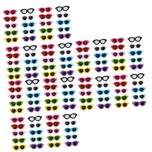 OSALADI 120 Stk Sonnenbrille Haarnadel Sammelalbum Mit Flatback-anhänger Brillenanhänger Für Ohrringe Puppenbrille Sonnenbrillenanhänger Für Armbänder Armband Zeug Gläser Plastik Vorgeben von OSALADI