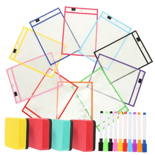 OSALADI 1Satz Transparenten Abwischbaren Aktentaschen Blattschutzhüllen aus Hochwertigem für Schule Büro und Zuhause und Leicht von OSALADI