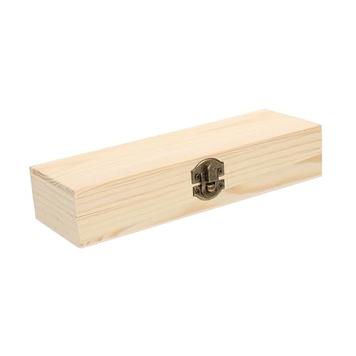 OSALADI Holz Schreibwaren Aufbewahrungsbox für Stifte 1Stück Bleistift Organizer Praktische Stiftebox mit Deckel für Büro Schule und Zuhause Mehrzweck Stauraum von OSALADI